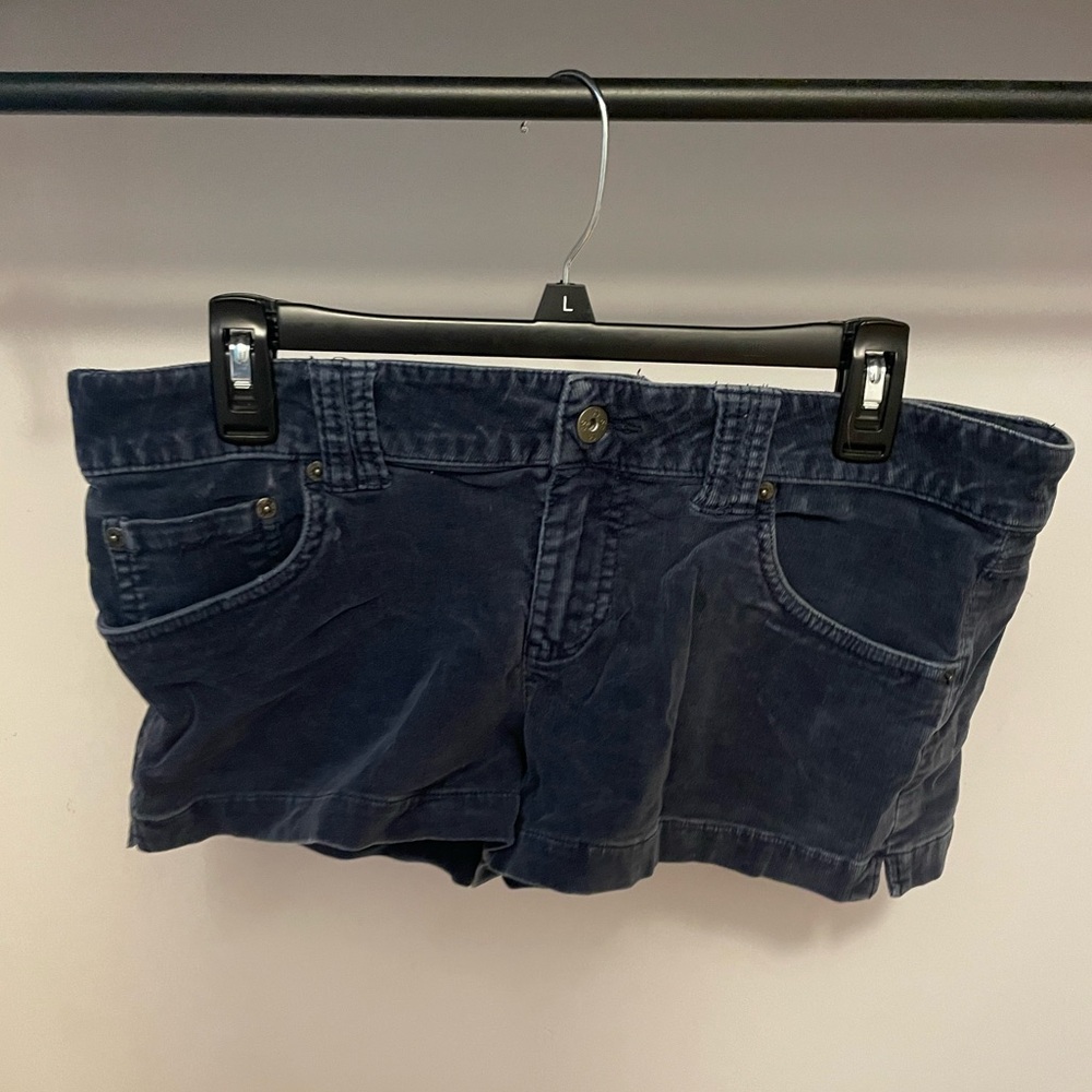 Blue Corduroy Shorts